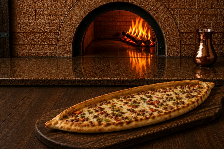 Kuşbaşılı Kaşarlı Pide